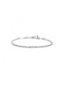 Bracciale Unisex Marlù Tennis 2BR0105-W in Acciaio Silever e Zirconi Bianchi