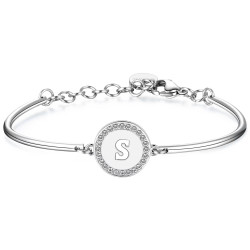 Bracciale Rigido da Donna Brosway Chakra BHK142 Lettera S con Cristalli