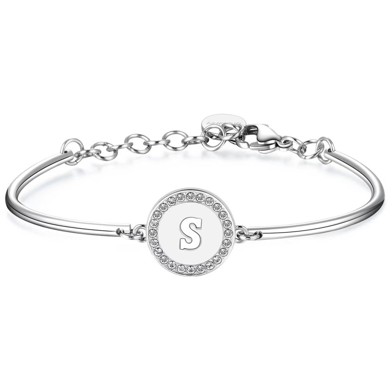 Bracciale Rigido da Donna Brosway Chakra BHK142 Lettera S con Cristalli Bracciale Rigido da Donna Brosway Chakra BHK142 Lettera S con Cristalli