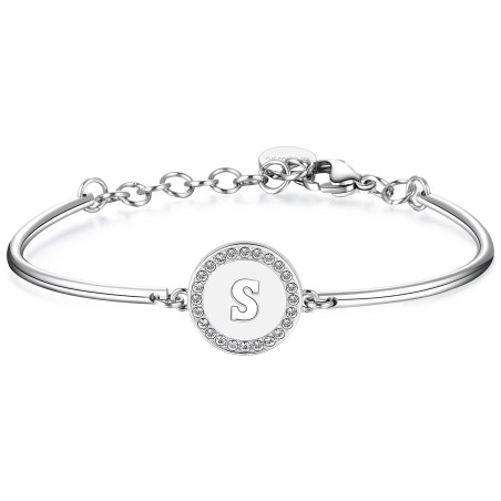 Bracciale Rigido da Donna Brosway Chakra BHK142 Lettera S con Cristalli