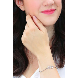 Bracciale Donna Brosway Chakra Bhk396 in Acciaio con Scritta Amore e Cristalli