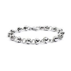 Bracciale Donna Marlù Rigido 2BR0087 in Acciaio Torchon con Perlina