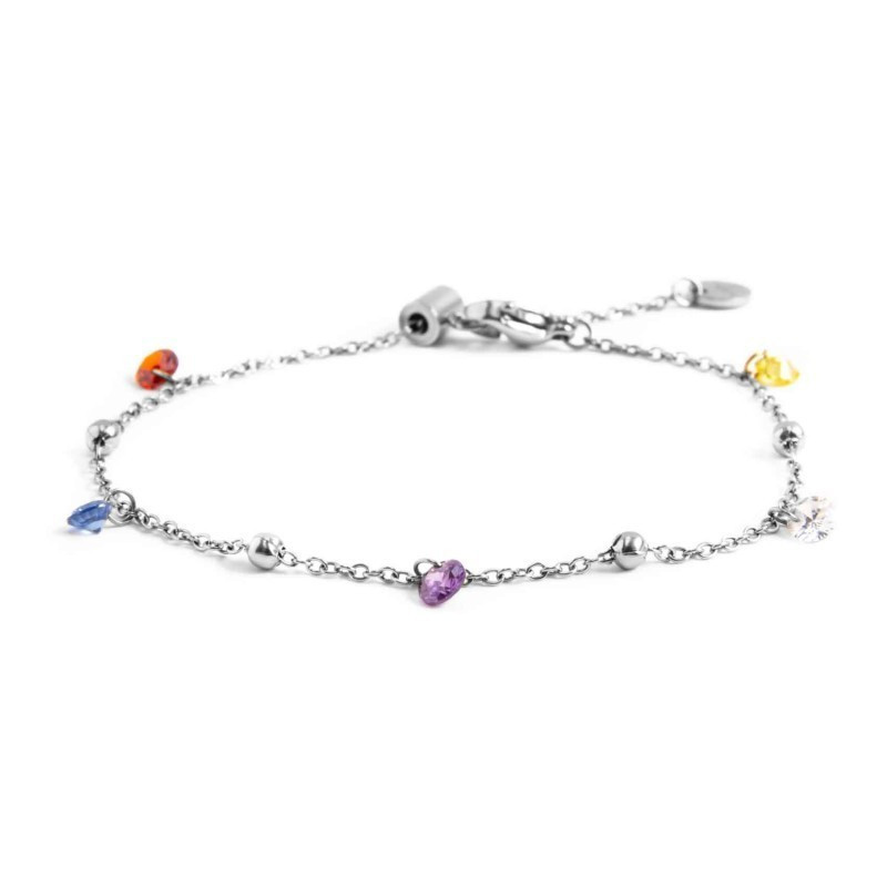 Bracciale Donna Marlù 2BR0061-RGB Con Cristalli Colorati e Sfere Bracciale Donna Marlù 2BR0061-RGB Con Cristalli Colorati e Sfere