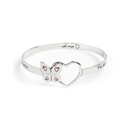 Bracciale Rigido Marlù 15BR035 FARFALLA in Acciaio Silver