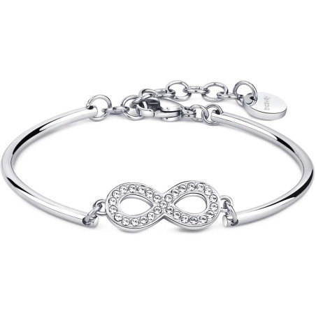Bracciale Donna Brosway Chakra BHK68 in Acciaio Simbolo Infinito con Cristalli