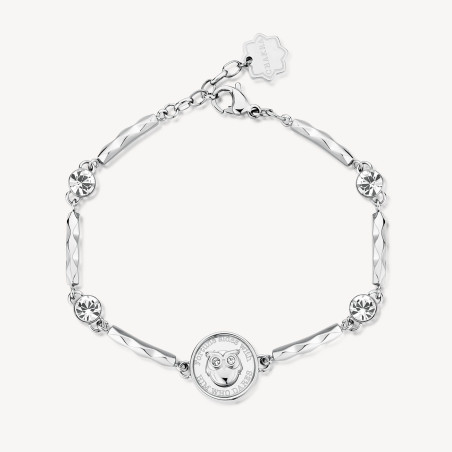 Bracciale Donna Brosway Chakra BHKB121 in Acciaio Silver con Gufo Intelligenza