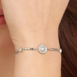 Bracciale Donna Brosway Chakra BHKB121 in Acciaio Silver con Gufo Intelligenza