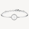 Bracciale Donna Brosway Chakra BHK125 in Acciaio Silver Lettera B