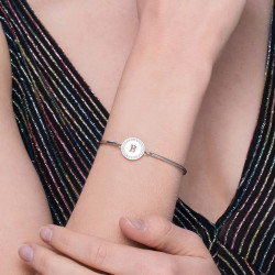 Bracciale Donna Brosway Chakra BHK125 in Acciaio Silver Lettera B