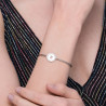 Bracciale Donna Brosway Chakra BHK125 in Acciaio Silver Lettera B