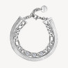 Bracciale da Donna Tennis Doppio Filo Brosway Symphonia BYM111 in Acciaio Silver