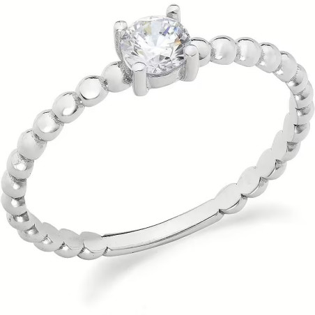 Anello Donna Ambrosia in Oro Bianco 375% con Zirconi KAAZ 011