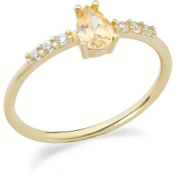 Anello Donna Ambrosia in Oro Giallo 375% con Zirconi Gialli KAAZ 023