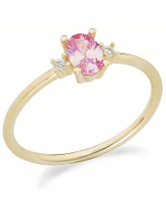 Anello Donna Ambrosia in Oro Giallo 375% con Zirconi Rosa KAAZ 025