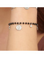 Bracciale Donna Brosway Chakra BHKB130 Portafortuna in Acciaio Silver e Nero Gufo
