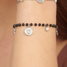 Bracciale Donna Brosway Chakra BHKB130 Portafortuna in Acciaio Silver e Nero Gufo