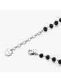 Bracciale Donna Brosway Chakra BHKB130 Portafortuna in Acciaio Silver e Nero Gufo