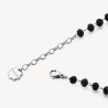 Bracciale Donna Brosway Chakra BHKB130 Portafortuna in Acciaio Silver e Nero Gufo