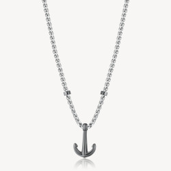 Collana Uomo Brosway Poseidon BPN02 in Acciaio Silver con Ancora