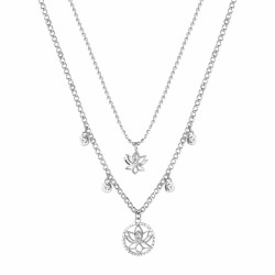 Collana da Donna Brosway BHKN064 Doppio Filo in Acciaio Con Fiore Di