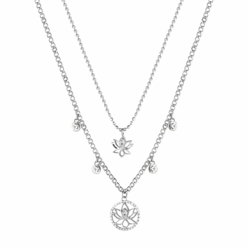 Collana da Donna Brosway BHKN064 Doppio Filo in Acciaio Con Fiore Di Loro Collana da Donna Brosway BHKN064 Doppio Filo in Acciaio Con Fiore Di Loro