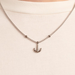 Collana Uomo Brosway Poseidon BPN02 in Acciaio Silver con Ancora