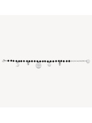 Bracciale Donna Brosway Chakra BHKB130 Portafortuna in Acciaio Silver e Nero Gufo