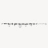 Bracciale Donna Brosway Chakra BHKB130 Portafortuna in Acciaio Silver e Nero Gufo