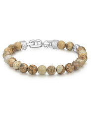 Bracciale Uomo Brosway Shanti BTH13 in Acciaio con Pietre Paesina