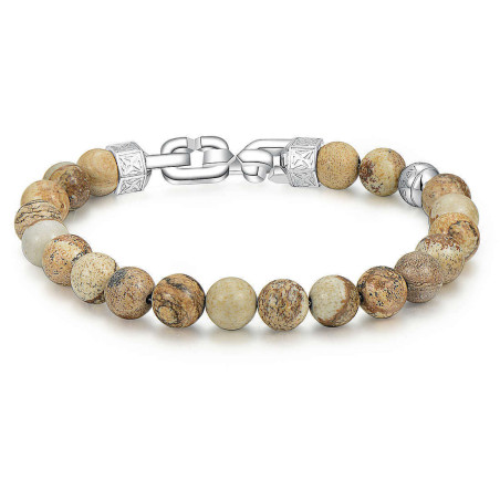 Bracciale Uomo Brosway Shanti BTH13 in Acciaio con Pietre Paesina