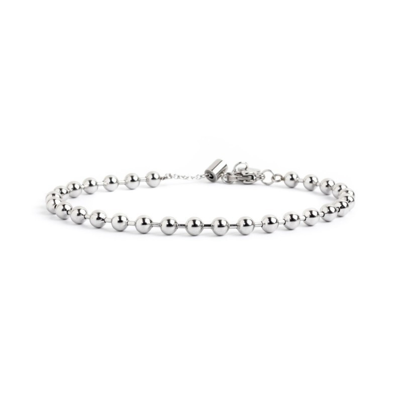 Bracciale Unisex Marlù 15BR011 in Acciaio Silver con Sfere Bracciale Unisex Marlù 15BR011 in Acciaio Silver con Sfere