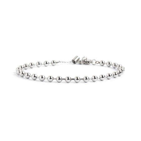 Bracciale Unisex Marlù 15BR011 in Acciaio Silver con Sfere