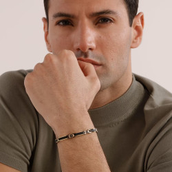 Bracciale Donna Brosway Backliner BBC12 in Acciaio Pvd Oro e Nero Rosa Dei Venti