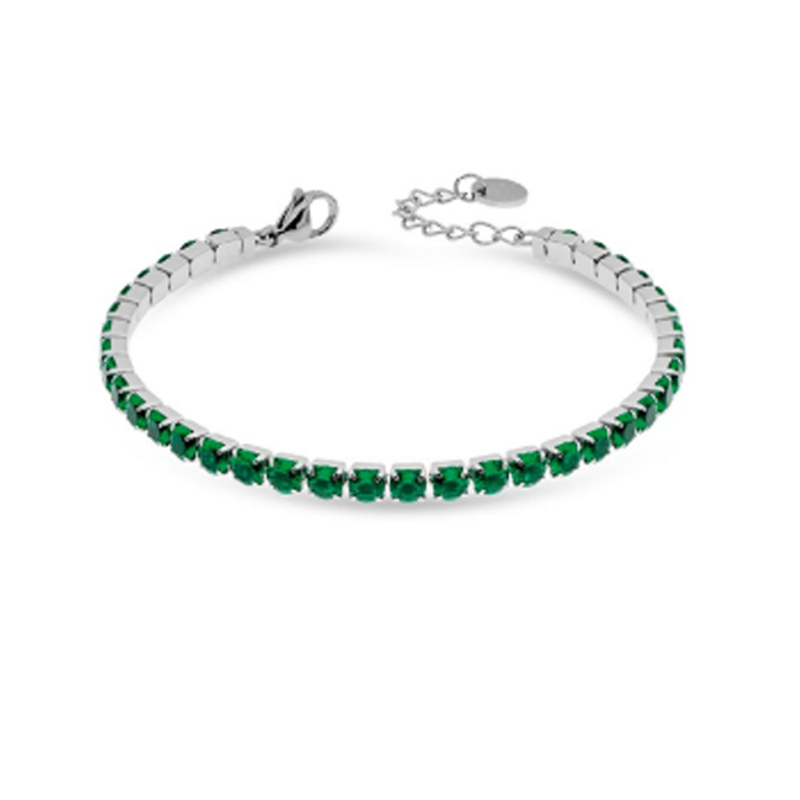 Bracciale Tennis Donna Liujo LJ2421 in Acciaio 316l Silver con Zirconi Verdi Bracciale Tennis Donna Liujo LJ2421 in Acciaio 316l Silver con Zirconi Verdi