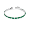 Bracciale Tennis Donna Liujo LJ2421 in Acciaio 316l Silver con Zirconi Verdi