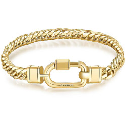 Bracciale Uomo Brosway Naxos BNX20B in Acciaio e Pvd Oro 22cm