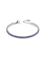 Bracciale Tennis Donna Liujo LJ2423 in Acciaio 316l Silver con Zirconi Lilla