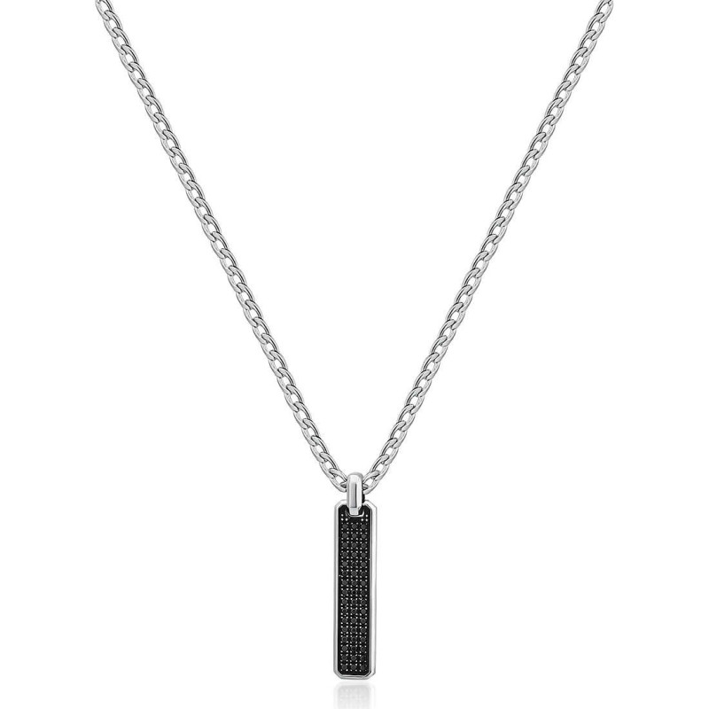 Collana Uomo Brosway Ink BIK111 in Acciaio Colore Silver, Pendente Zirconi Nero Collana Uomo Brosway Ink BIK111 in Acciaio Colore Silver, Pendente Zirconi Nero