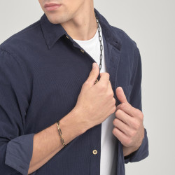 Bracciale Catena Uomo Brosway Caliburn BBU12 in Acciaio Pvd Nero e Oro