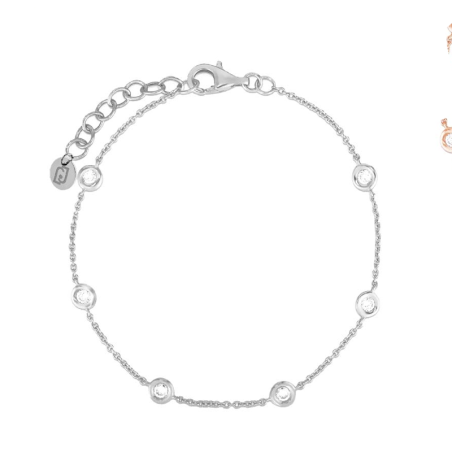 Bracciale Donna Liujo LJ2470 in Acciaio 316l Silver con Zirconi Bianchi