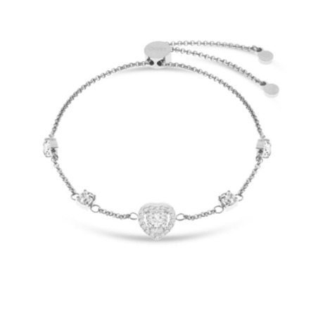 Bracciale Donna Liujo LJ2253 in Acciaio 316l Silver con Cuori Zirconi Bianchi