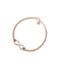 Bracciale Donna Liujo LJ2518 in Acciaio 316l Pvd Oro Rosa con Infinto Centrale e Zirconi Bianchi
