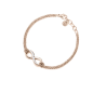 Bracciale Donna Liujo LJ2518 in Acciaio 316l Pvd Oro Rosa con Infinto Centrale e Zirconi Bianchi