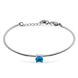 Bracciale Donna Liujo LJ2540 in Acciaio 316l Silver Con Cristallo Blu Centrale