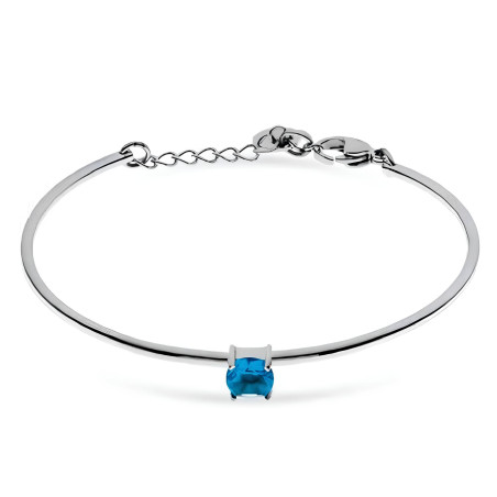 Bracciale Donna Liujo LJ2540 in Acciaio 316l Silver Con Cristallo Blu Centrale