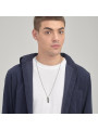Collana Uomo Brosway Ink BIK111 in Acciaio Colore Silver, Pendente Zirconi Nero
