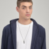 Collana Uomo Brosway Ink BIK111 in Acciaio Colore Silver, Pendente Zirconi Nero