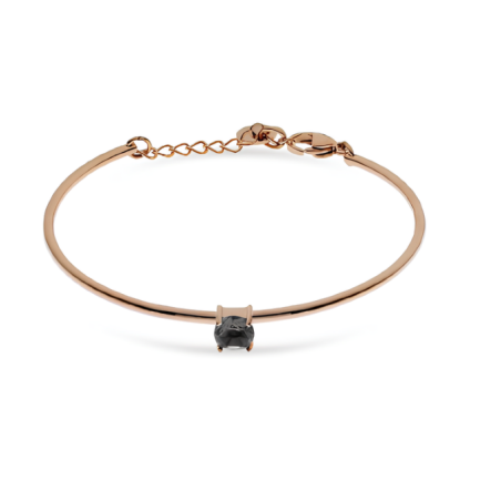 Bracciale Donna Liujo LJ2544 in Acciaio 316l Pvd Oro Rosa Con Cristallo NeroCentrale