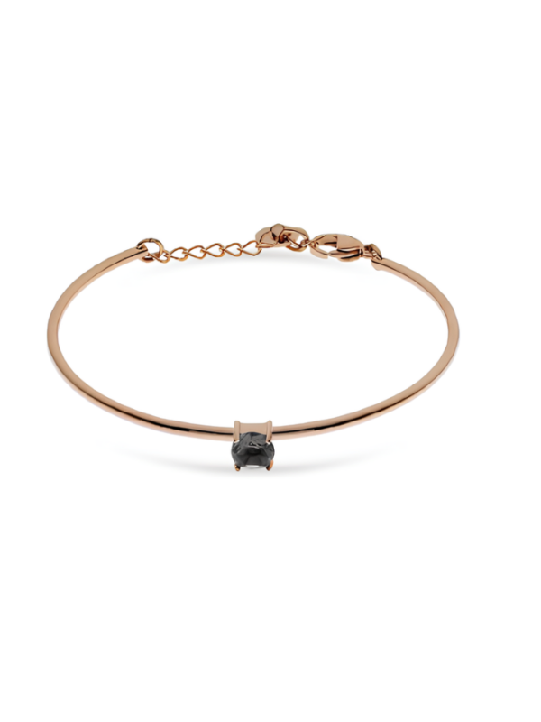 Bracciale Donna Liujo LJ2544 in Acciaio 316l Pvd Oro Rosa Con Cristallo NeroCentrale