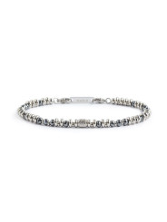 Bracciale Uomo Marlù Sparkles 1BR0060-E in Acciaio Grigio con Ematite